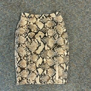 Snakeskin Print Women's Skirt